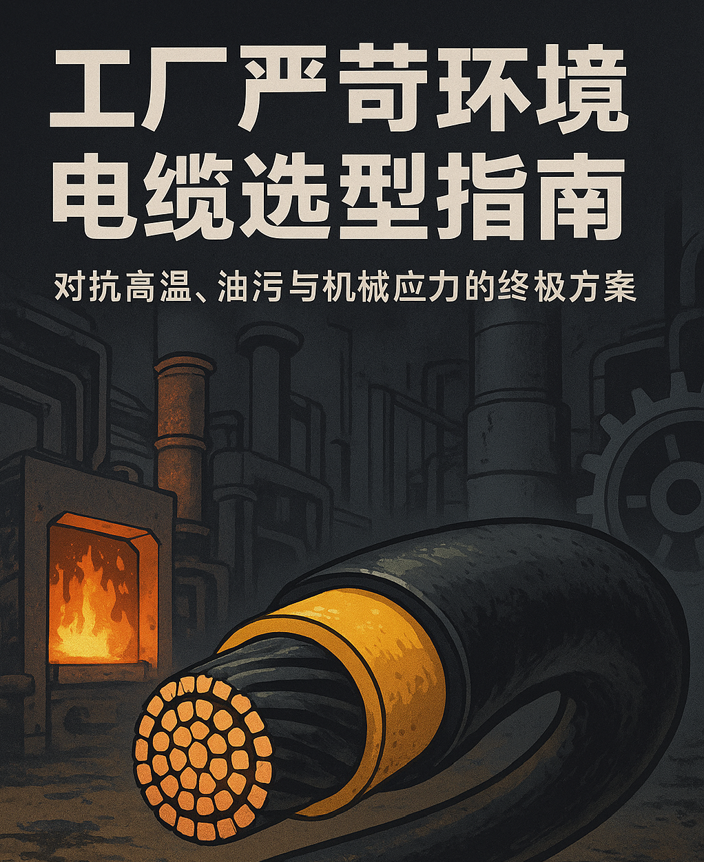 ?工厂严苛环境电缆选型指南：匹敌高温、油污与机械应力的终极规划