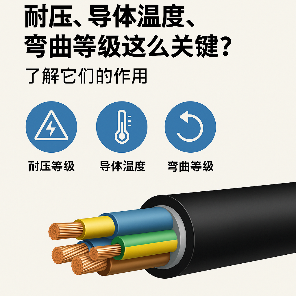 为什么充电电缆的耐压、导体温度、弯曲等级这么关键？相识它们的作用