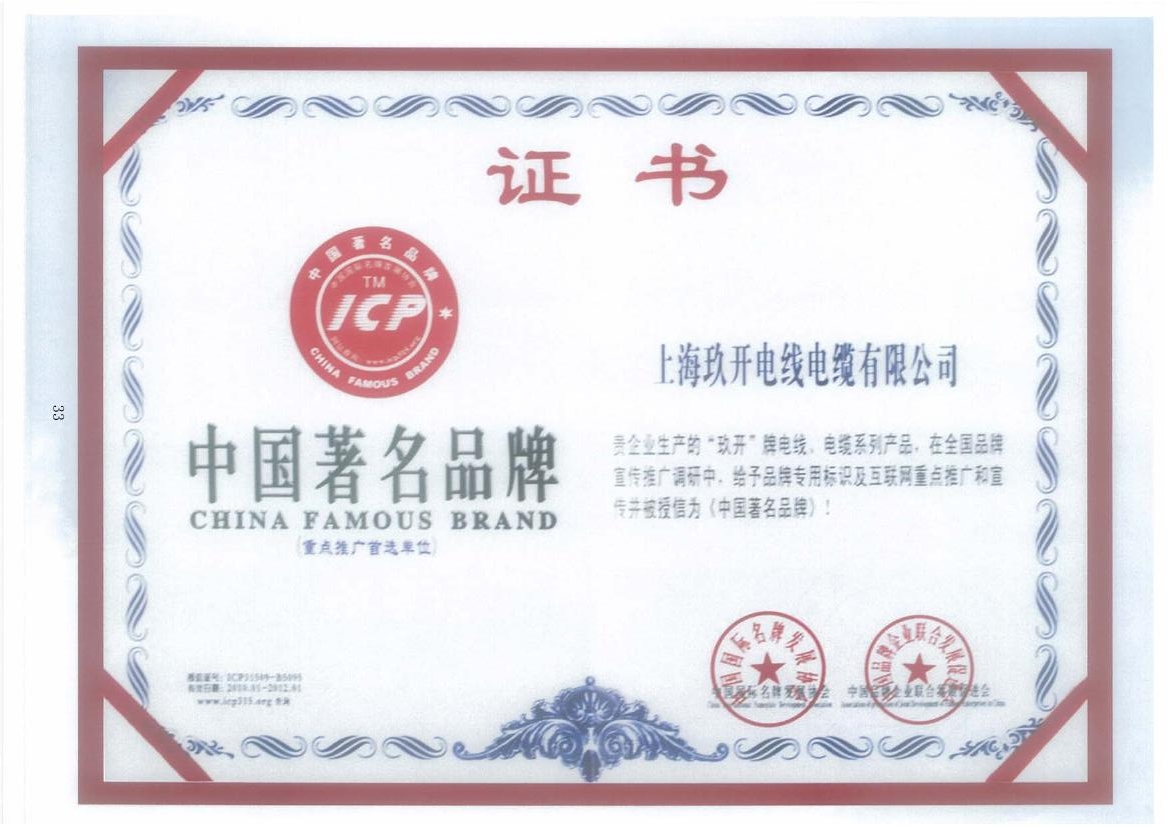 J9集团中国驰名品牌证书